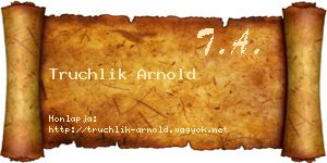 Truchlik Arnold névjegykártya